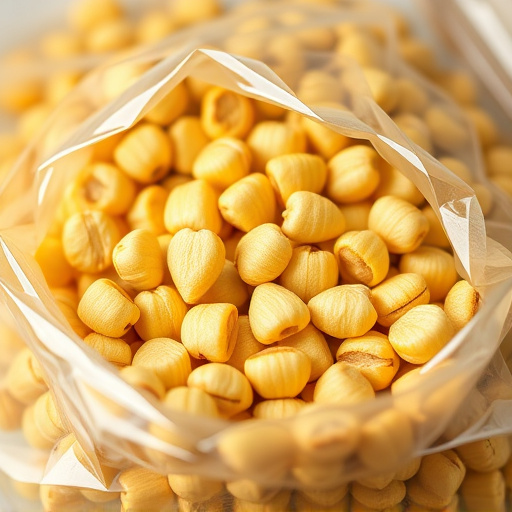 Close-up of premium sunflower hearts in bag