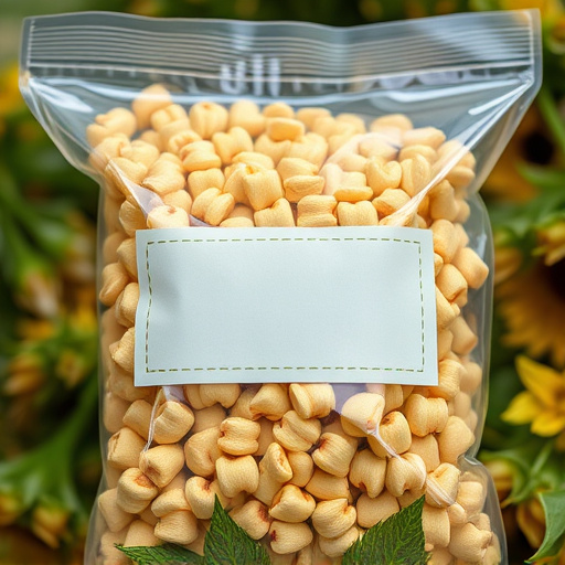 Close-up of premium sunflower hearts in bag