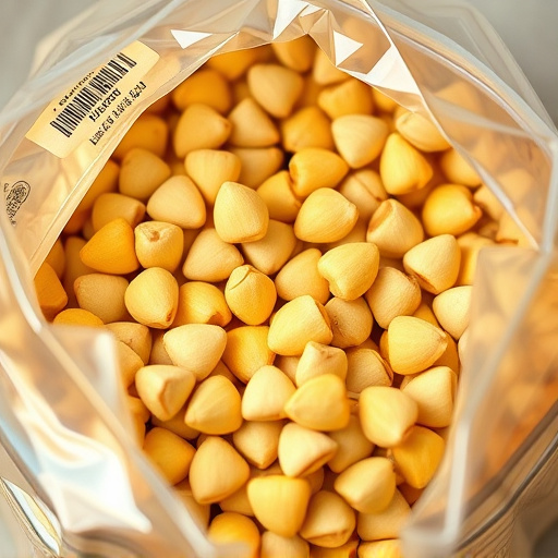 Close-up of premium sunflower hearts in bag