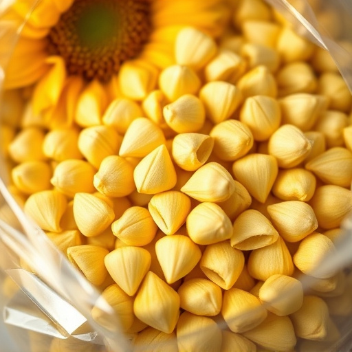 Close-up of premium sunflower hearts in bag