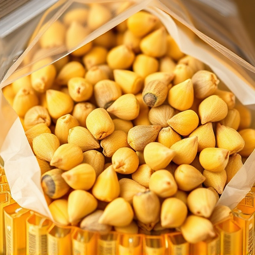 Close-up of premium sunflower hearts in bag