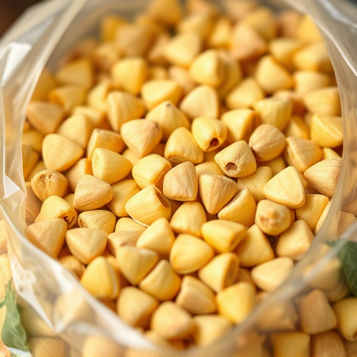 Close-up of premium sunflower hearts in bag