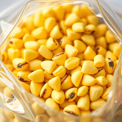 Close-up of premium sunflower hearts in bag