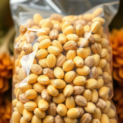 Close-up of premium sunflower hearts in bag