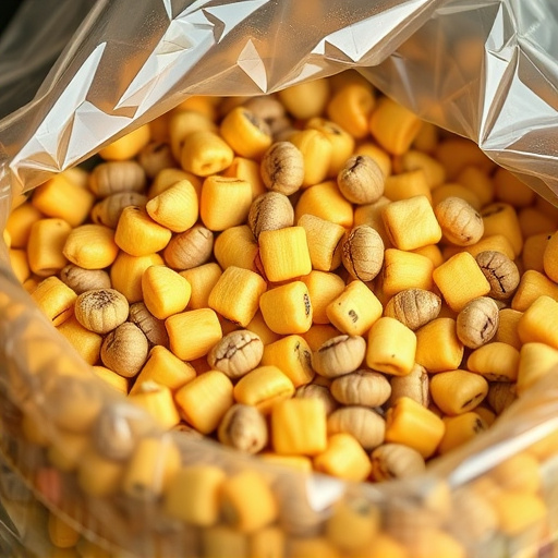 Close-up of premium sunflower hearts in bag