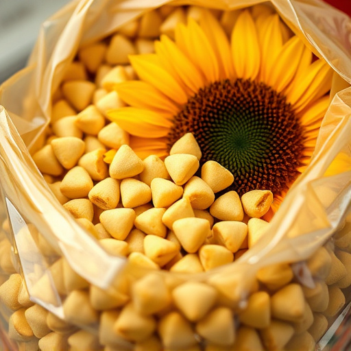 Close-up of premium sunflower hearts in bag
