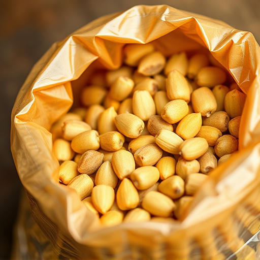 Close-up of premium sunflower hearts in bag