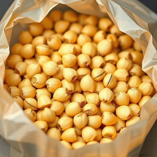 Close-up of premium sunflower hearts in bag