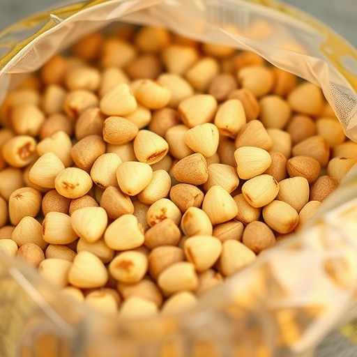 Close-up of premium sunflower hearts in bag