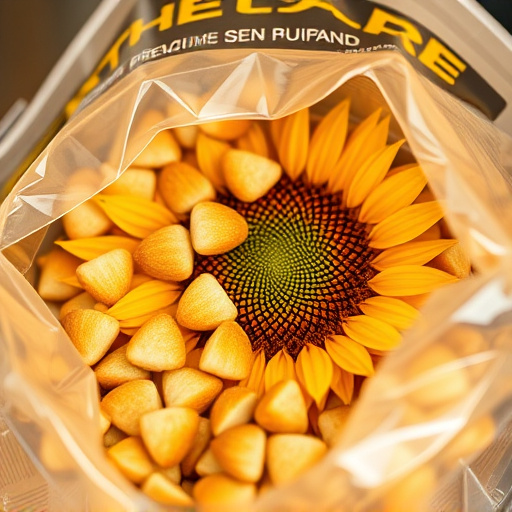 Close-up of premium sunflower hearts in bag