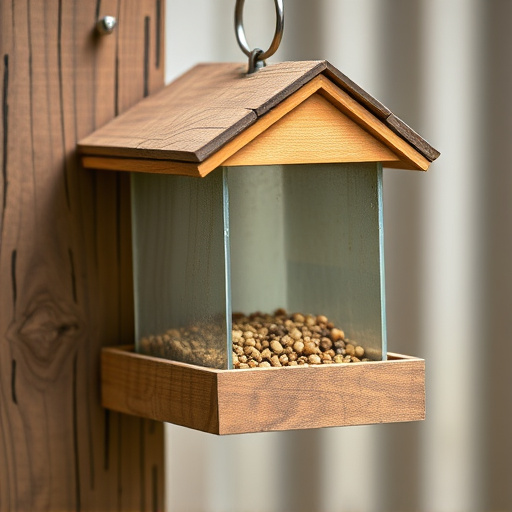 Close-up of rat-proof feeder design
