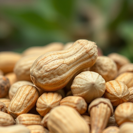 Close-up of shelled peanuts for wildlife