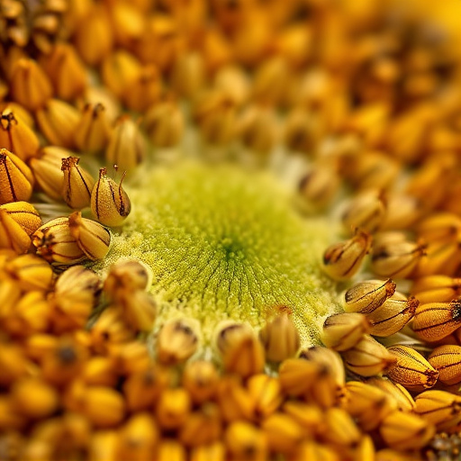 Close-up of shelled sunflower hearts