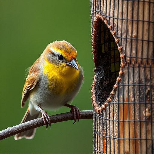 Close-up of small birds eating safely