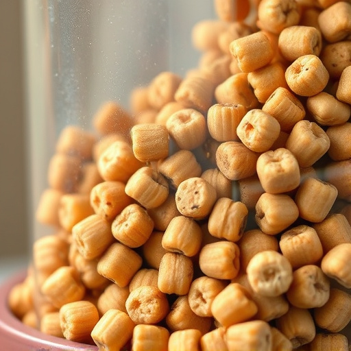 Close-up of suet pellets in feeder