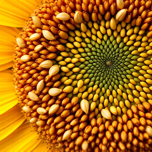 Close-up of sunflower and millet seeds