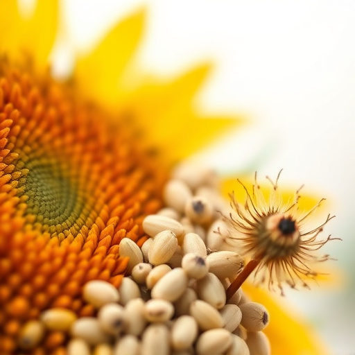 Close-up of sunflower and millet seeds