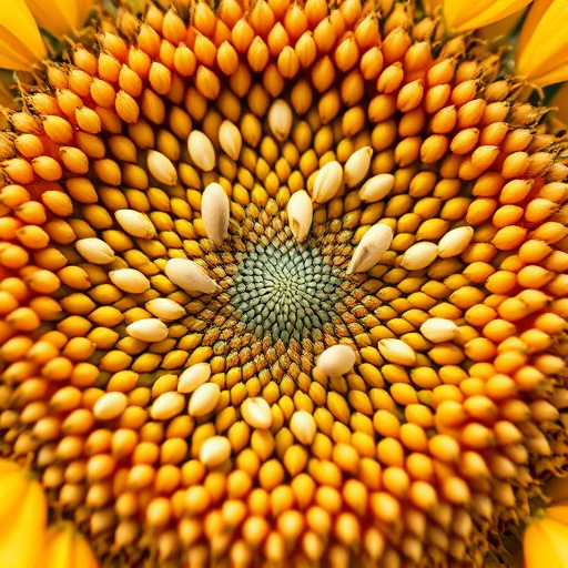 Close-up of sunflower and millet seeds