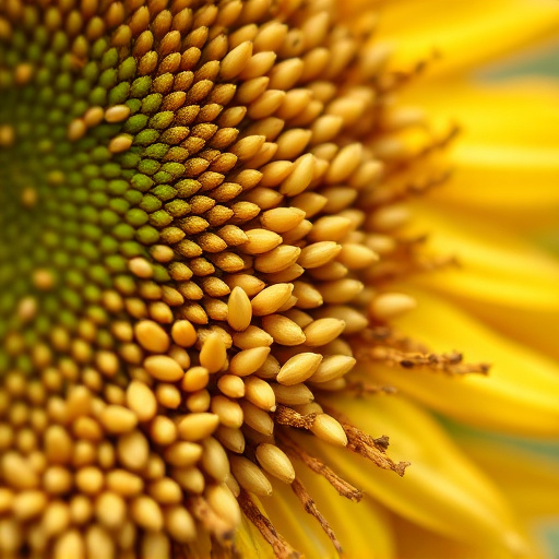 Close-up of sunflower and millet seeds