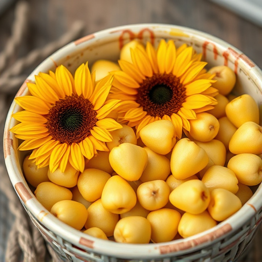 Close-up of sunflower hearts in bowl