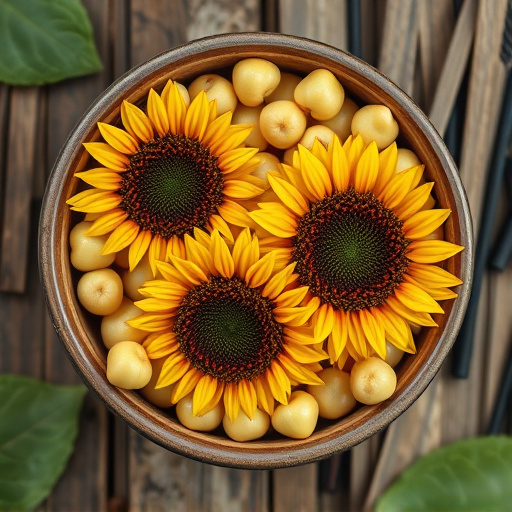 Close-up of sunflower hearts in bowl