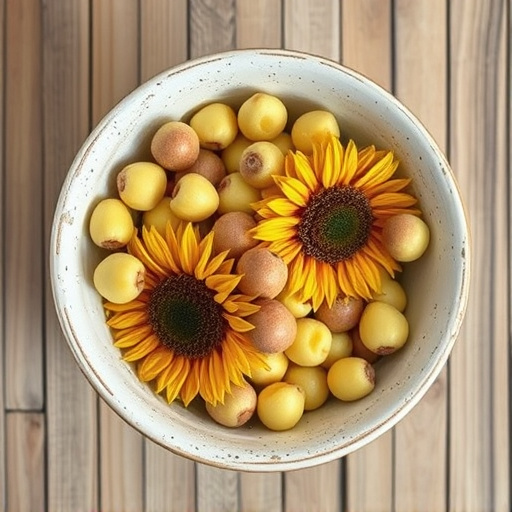 Close-up of sunflower hearts in bowl