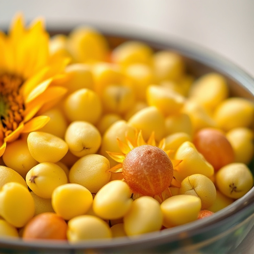 Close-up of sunflower hearts in bowl