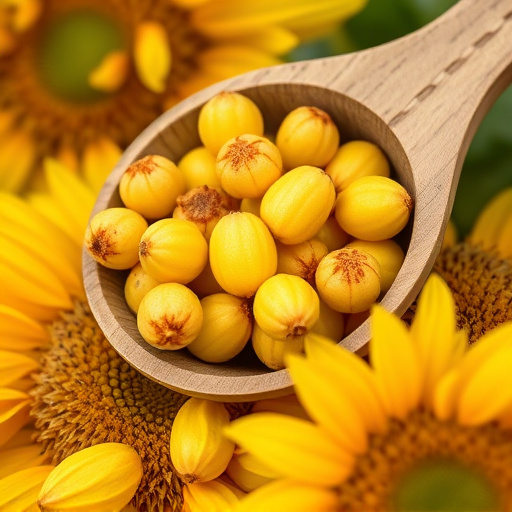 Close-up of sunflower hearts in scoop