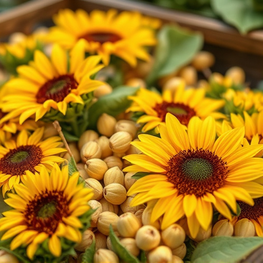 Close-up of sunflower hearts in tray