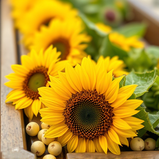 Close-up of sunflower hearts in tray