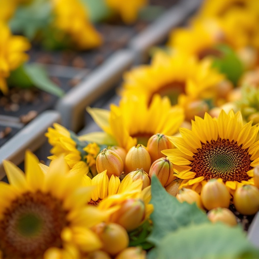 Close-up of sunflower hearts in tray
