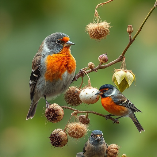Close-up of varied seeds for birds