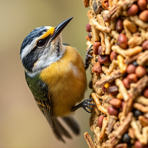 Close-up of wild bird food selection