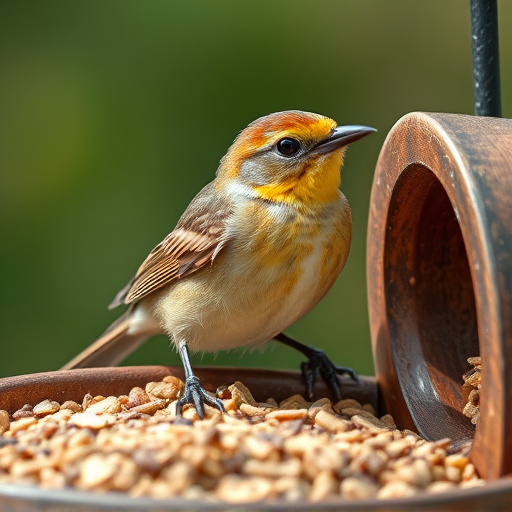 Close-up of wild bird food selection
