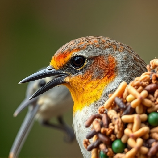 Close-up of wild bird food selection