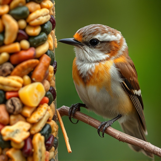 Close-up of wild bird food selection