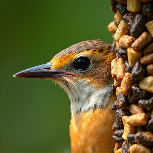 Close-up of wild bird food selection