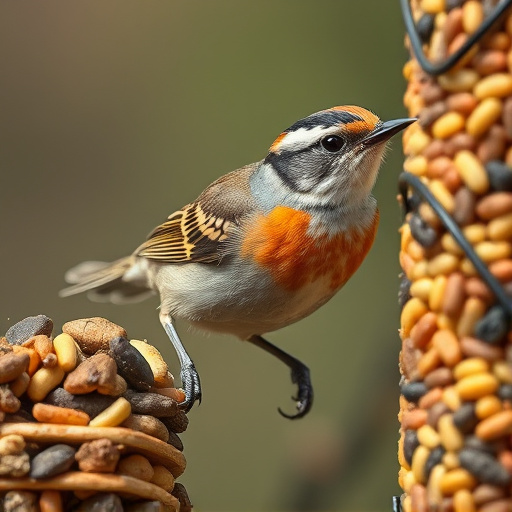 Close-up of wild bird food selection