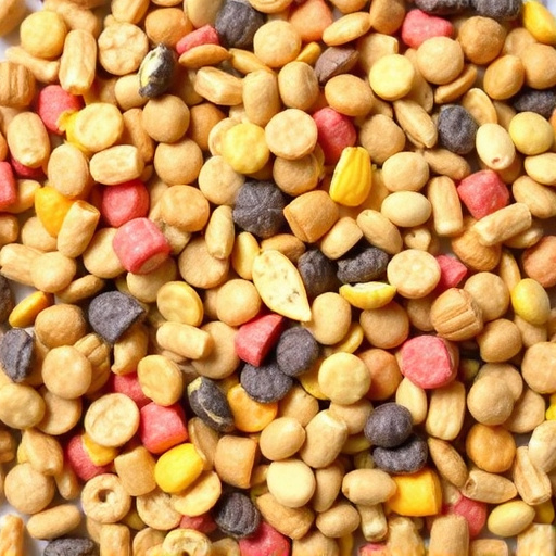 Colourful wheat-free bird food mix