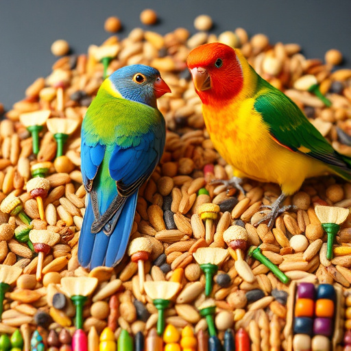 Colourful wheat-free bird seed assortment
