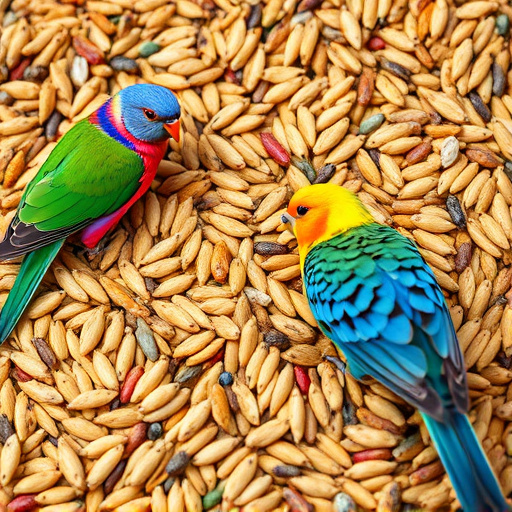 Colourful wheat-free bird seed assortment