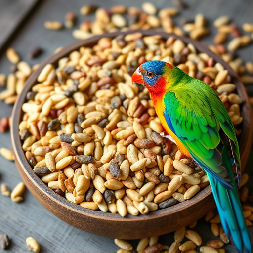 Colourful wheat-free bird seed assortment