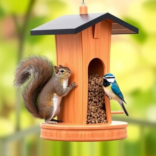 Compact squirrel-resistant bird feeder design