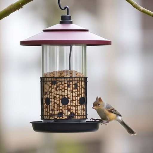 Compact squirrel-resistant bird feeder design
