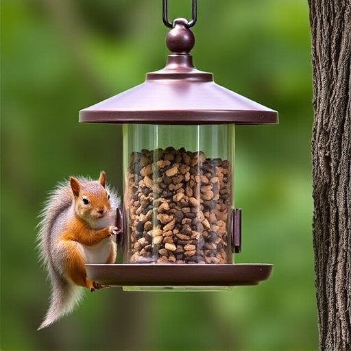 Compact squirrel-resistant bird feeder design
