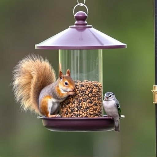 Compact squirrel-resistant bird feeder design