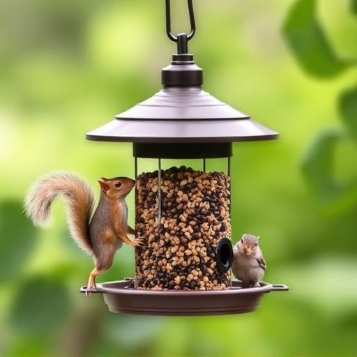 Compact squirrel-resistant bird feeder design