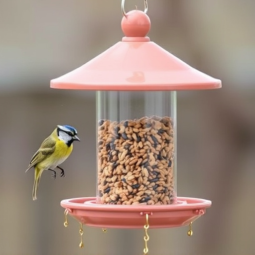 Covered bird feeder preventing seed spills