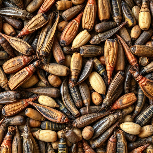 Dehydrated insects for wild birds