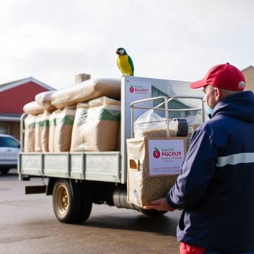 Delivery of bulk bird food supplies